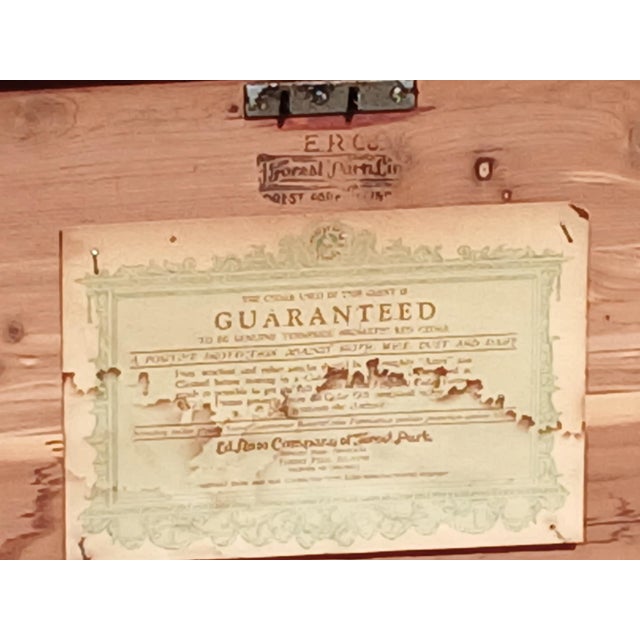 Antique Ed Roos Forest Park Cedar Chest With Riveted Copper Hardware 1920s For Sale - Image 9 of 14