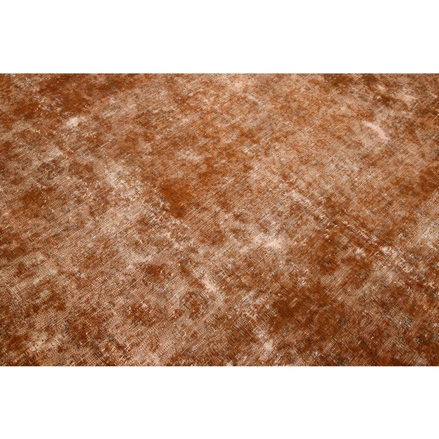 Antique Room Size Orange Wool Rug Persian Overdyed With Allover Pattern For Sale - Image 11 of 11