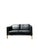 Upholstered in supple black leather with minimal natural wear, this piece delivers both durability and timeless appeal....