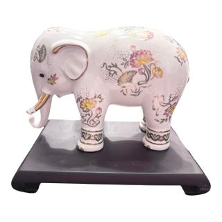 Vintage Franklin Mint Imperial Elephant of Wisdom Figurine Decor Collectable Stand For Sale