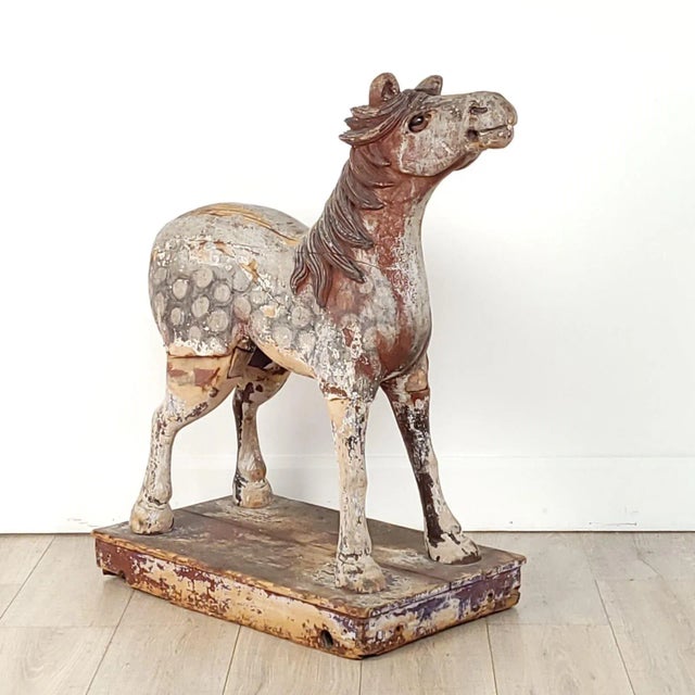 Wood 19th Century Rustic Swedish Painted Pony For Sale - Image 7 of 12