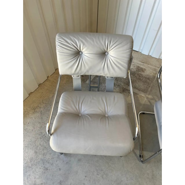 Guido Faleschini Light Grey 'Tucroma' Chairs by Guido Faleschini for I4 Mariani, 1980s, Signed For Sale - Image 4 of 18