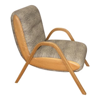Kelly Wearstler "Camden" Bentwood Upholstered Modern Armchair For Sale