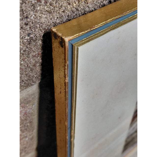 Framed Signed J. Akston "Lustful Dream, 1970" Acrylic on Paper Painting For Sale - Image 11 of 11