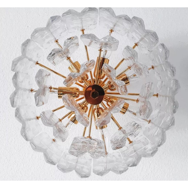 1960s Ceiling Lamp Model 5457 in Brass & Glass by J. T. Kalmar for Kalmar, 1960s For Sale - Image 5 of 18