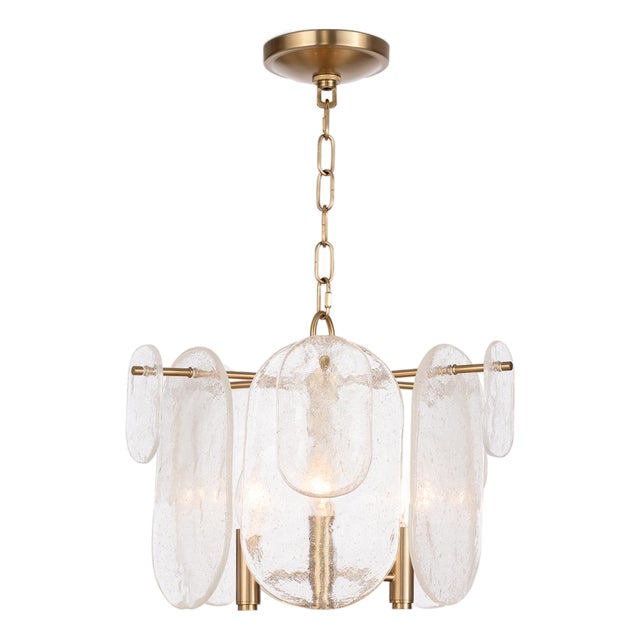 Regina Andrew Echo Glass Pendant, Natural Brass For Sale