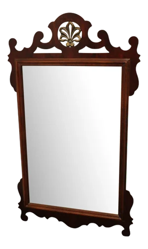 American Drew Mahogany Chippendale Style Wall Mirror