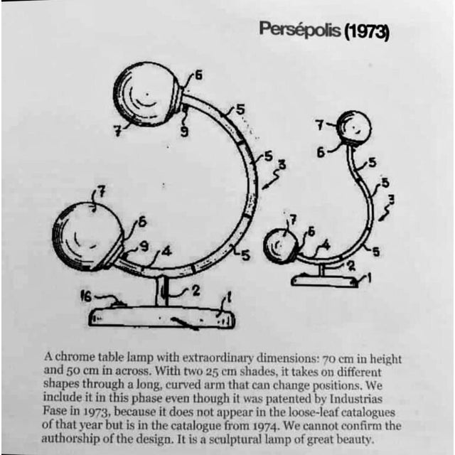 Sculptural Persepolis Table or Floor Lamp from Fase, 1970s For Sale - Image 17 of 18