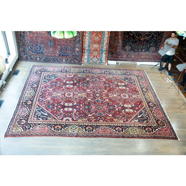 Early 20th Century Persian Mahal Rug For Sale In Chicago - Image 6 of 16