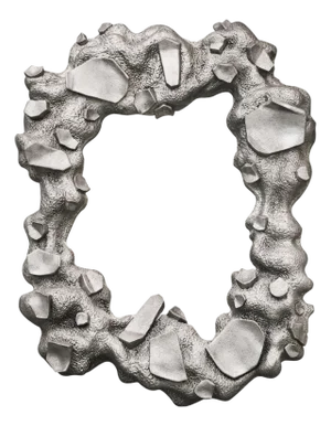 Molten Wall Mirror in Sand-Cast Aluminum by Jacob Egeberg