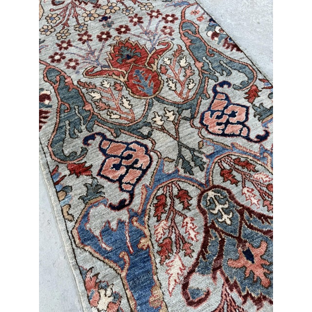Persian Bidjar Design Hand Knotted Palmette Runner Rug, 02'10 X 10'03 For Sale - Image 9 of 10