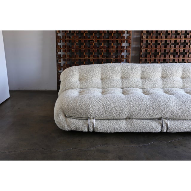 Late 20th Century Late 20th Century Afra & Tobia Scarpa Soriana Sofa for Cassina in Bouclé For Sale - Image 5 of 13