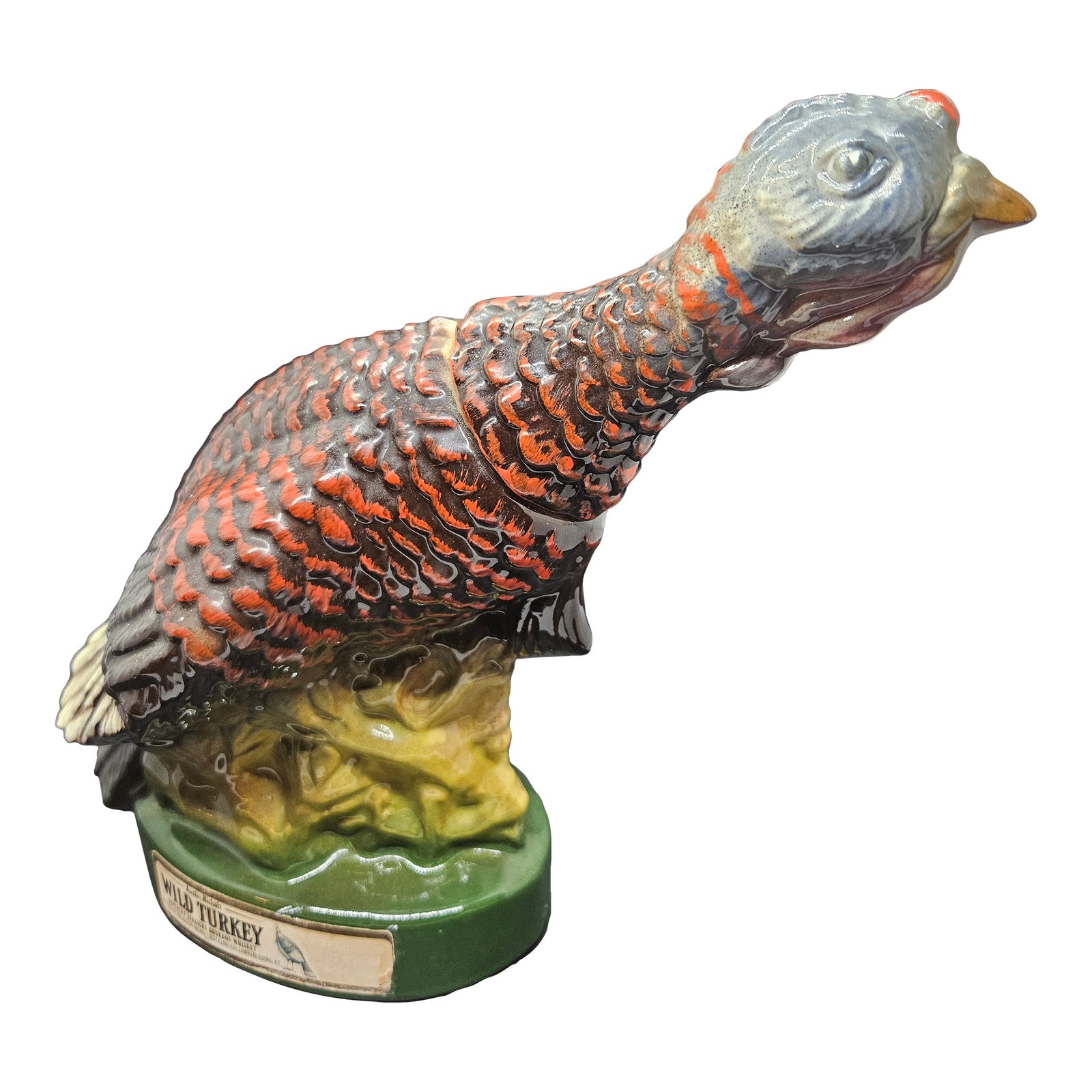 Vintage 1977 Austin Nichols Wild Turkey Ceramic Decanter | Chairish