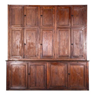 Antique French Monastery Pine Cabinet, 1890 For Sale