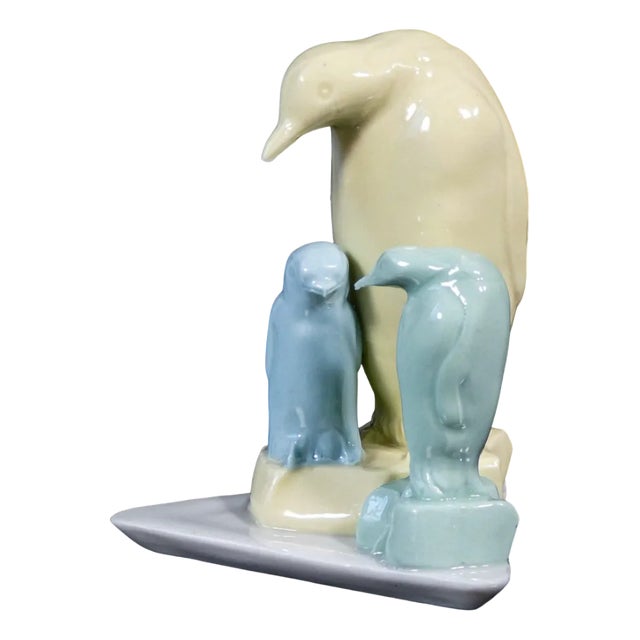 Ceramic Sculpture Penguins by Valter Capodimonte For Sale