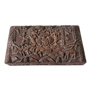 Antique Can Carved Jewelry or Trinket Box