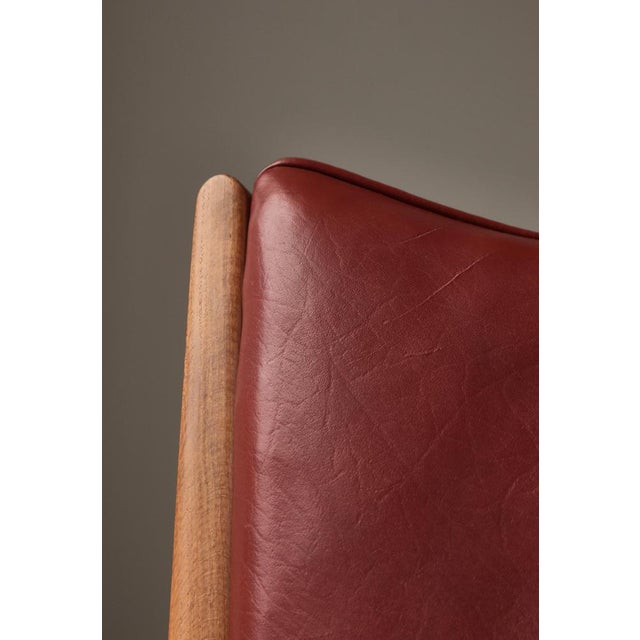 Scandinavian Modern AP-16 Lounge Chair in Oak and Leather attributed to Hans J. Wegner for A.P. Stolen, 1950s For Sale - Image 16 of 18