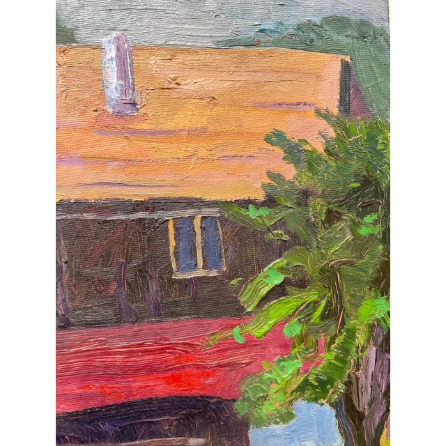 H. Bani, Chalets et Patûrage, 1994, Oil on Canvas For Sale - Image 7 of 10