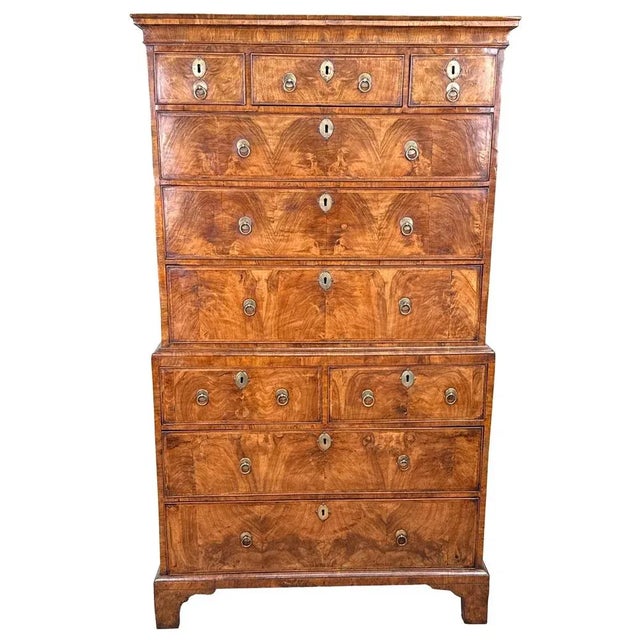 18th Century GeorgianWalnut Tallboy Chest on Chest, 1720 For Sale - Image 10 of 11