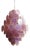 Murano Glass Pendant Light in Pink and Lilac Disc from Justfurnituress SRL For Sale