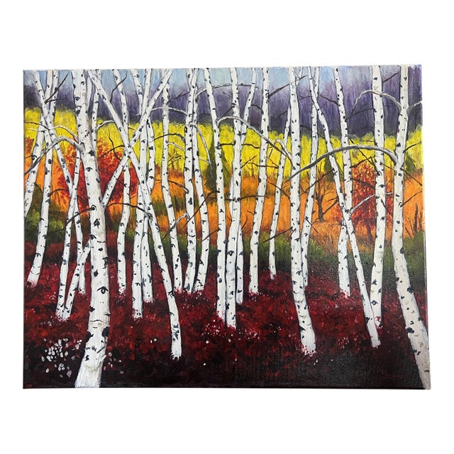 Whispers of the Birch Forest | Original Oil Painting For Sale