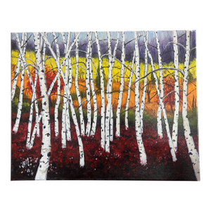 Whispers of the Birch Forest | Original Oil Painting
