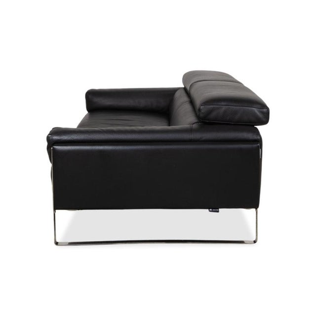 Romeo 2-Seater Sofa in Black Leather and Chrome from Calia For Sale - Image 16 of 17