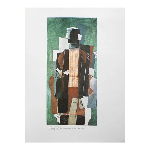 1985 After Pablo Picasso "Man With the Pipe" Parisian Full-Color Print For Sale