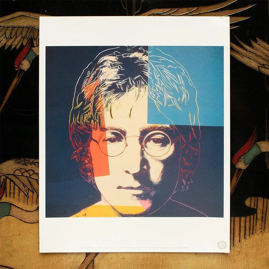 【限定・証明書付】Andy Warhol John Lennon（84/100） Andy Warhol + 1984 Signed JOHN LENNON Print Matted to 11X14