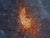 This oil on canvas artwork presents a surreal scene where an astronaut, clad in a reflective helmet, interacts with a...