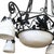 Mid-Century Modern 1990s French Country Style Wrought Iron 4 Light Chandelier W/ Alabaster Shades For Sale - Image 3 of 7