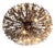 Large Oval Glass and Brass Flower Chandelier attributed to Emil Stejnar for Rupert Nikoll, Austria, 1950s For Sale