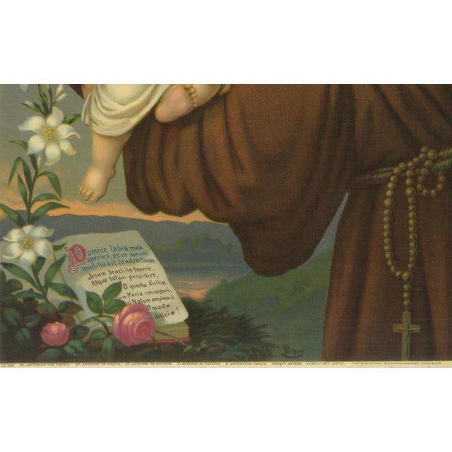 St. Anthony of Padua, 1905, Chromolithograph For Sale - Image 3 of 10