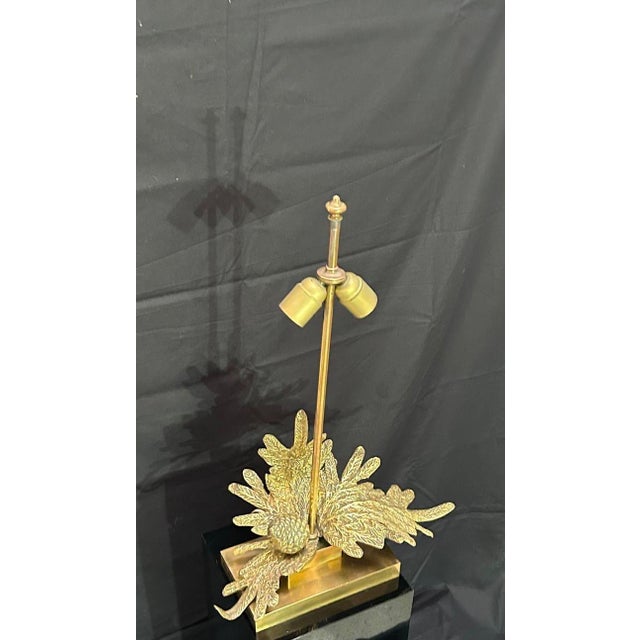 Vintage Bronze and Brass Lamp, 1970s. For Sale - Image 6 of 15