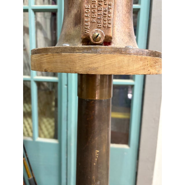Mid 20th Century Rare Wallace & Tiernan Marine / Pair of Maritime Navigation Lights Made Floor Lamps - Nautical Beach House Decor For Sale - Image 9 of 12