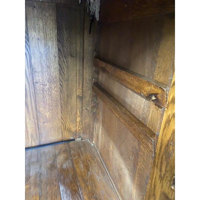 18th/19th Century Antique French Provincial Oak "Homme Debout" Cabinet For Sale - Image 13 of 14