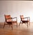 Mid-Century Modern Pair of Danish Finn Juhl 45 Lounge Chairs by House of Finn Juhl For Sale - Image 3 of 7