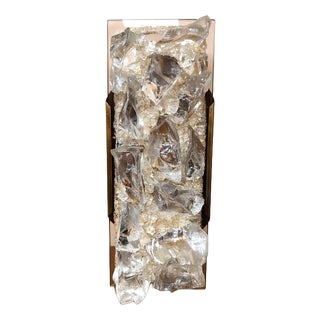 Vintage Transparent Glass Wall Lamp attributed to Cosack Leuchten, 1970s For Sale