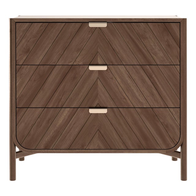 Natural Walnut Marius Chest of Drawers by Harto For Sale