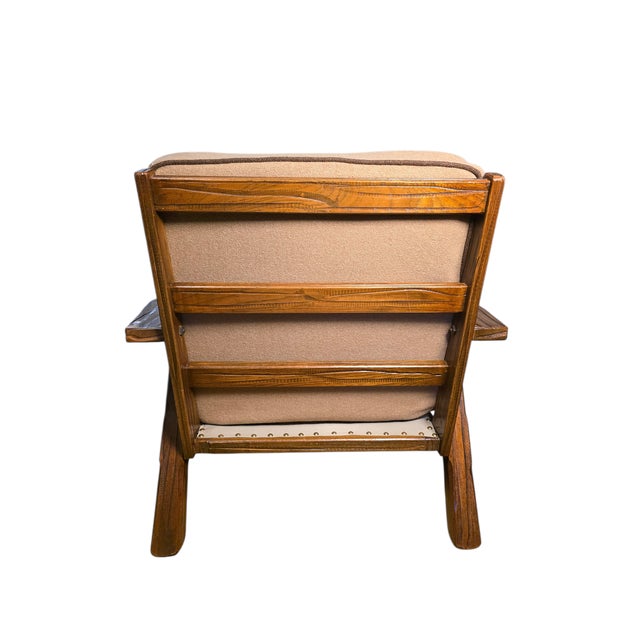 Mid-Century Ranch Oak Lounge Chair Attributed to A. Brandt For Sale In Denver - Image 6 of 11