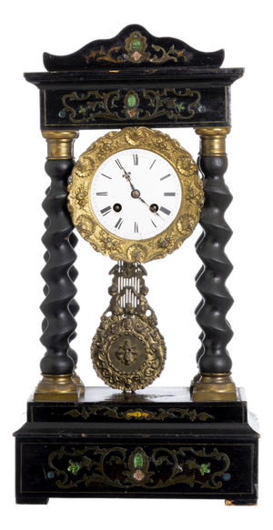 Empire Portico Table Clock, 1800s
