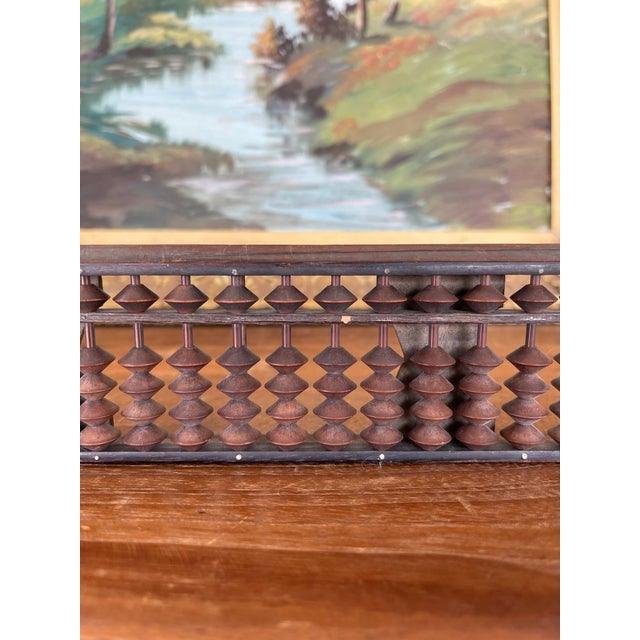 Wood Likely Antique Japanese Abacus With Wood Frame and Patinaed Beads For Sale - Image 7 of 8