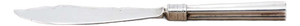 Silver Fish Knife with Grooves and Handle Reliefs