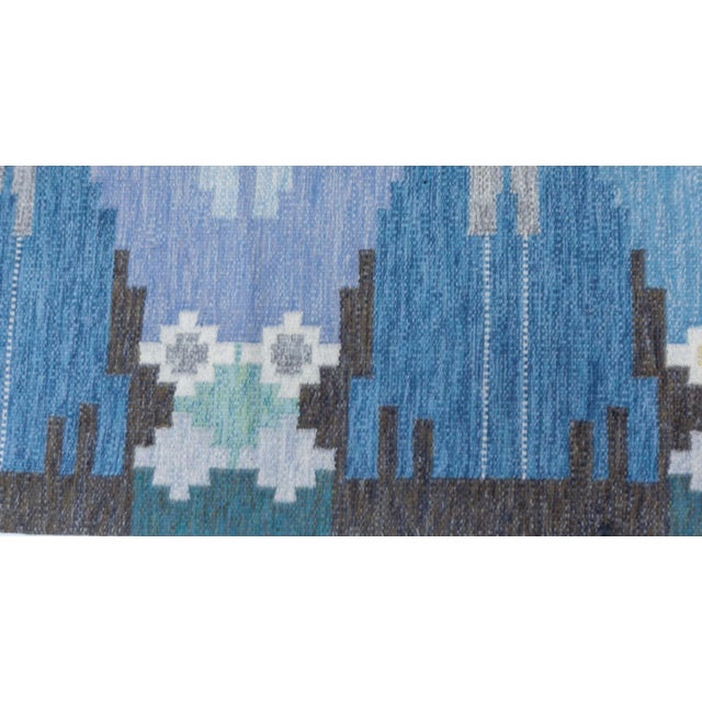 Doris Leslie Blau Swedish Mid-Century Gray Flatweave Carpet By Ingegerd Silow For Sale - Image 4 of 6
