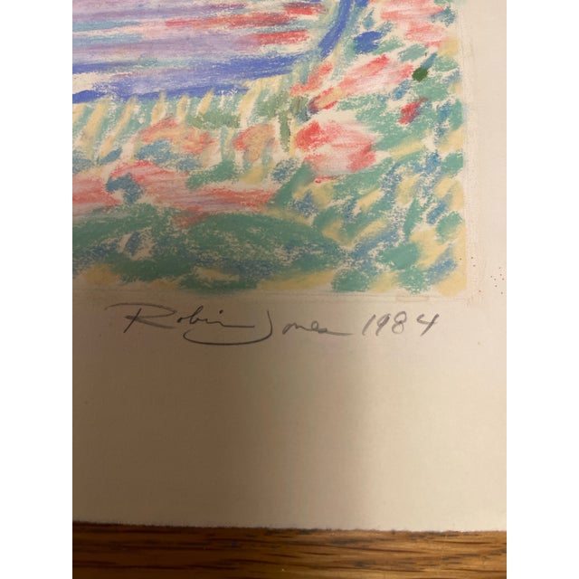 Squam Pond, Nantucket – 1984 Signed Pastel Landscape by Robin Jones For Sale - Image 9 of 10