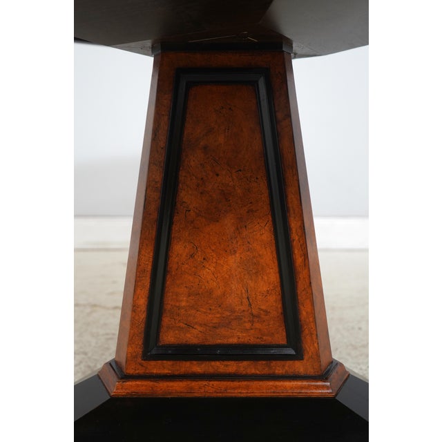 Brown Baker Burlwood Round Inlaid Center Table For Sale - Image 8 of 14