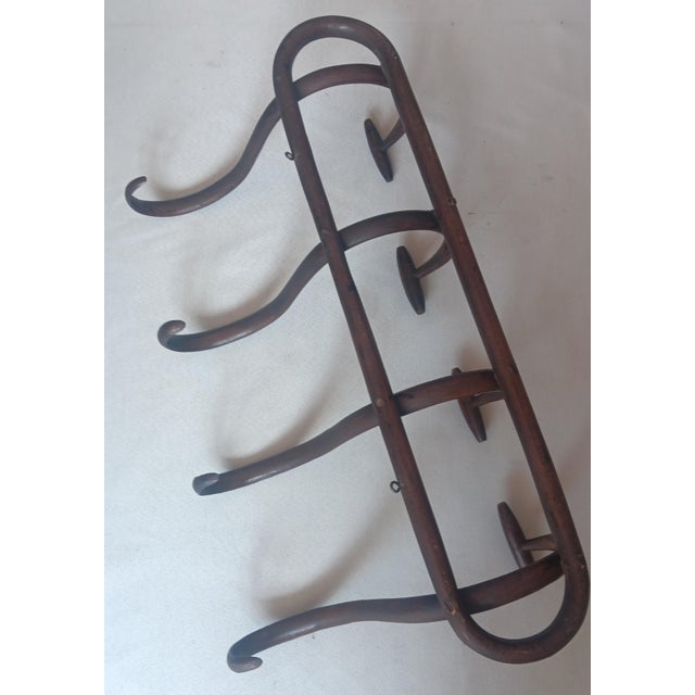 Vintage Wall Coat Rack in Bentwood, 1950s For Sale - Image 5 of 6