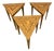 Vintage French Nested Triangle Carved Tables, Set of 3 For Sale