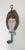 Whimsical folk art-style painted candle sconce attributed to American artist Ira Yeager. A self-portrait painted in the...