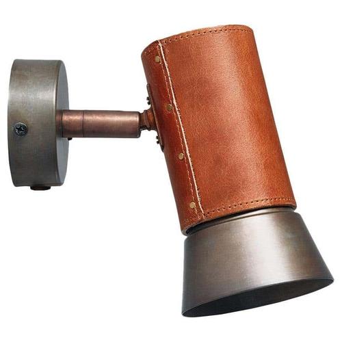 Leather and Iron Kusk Wall Lamp by Sabina Grubbeson for Konsthantverk For Sale - Image 6 of 7